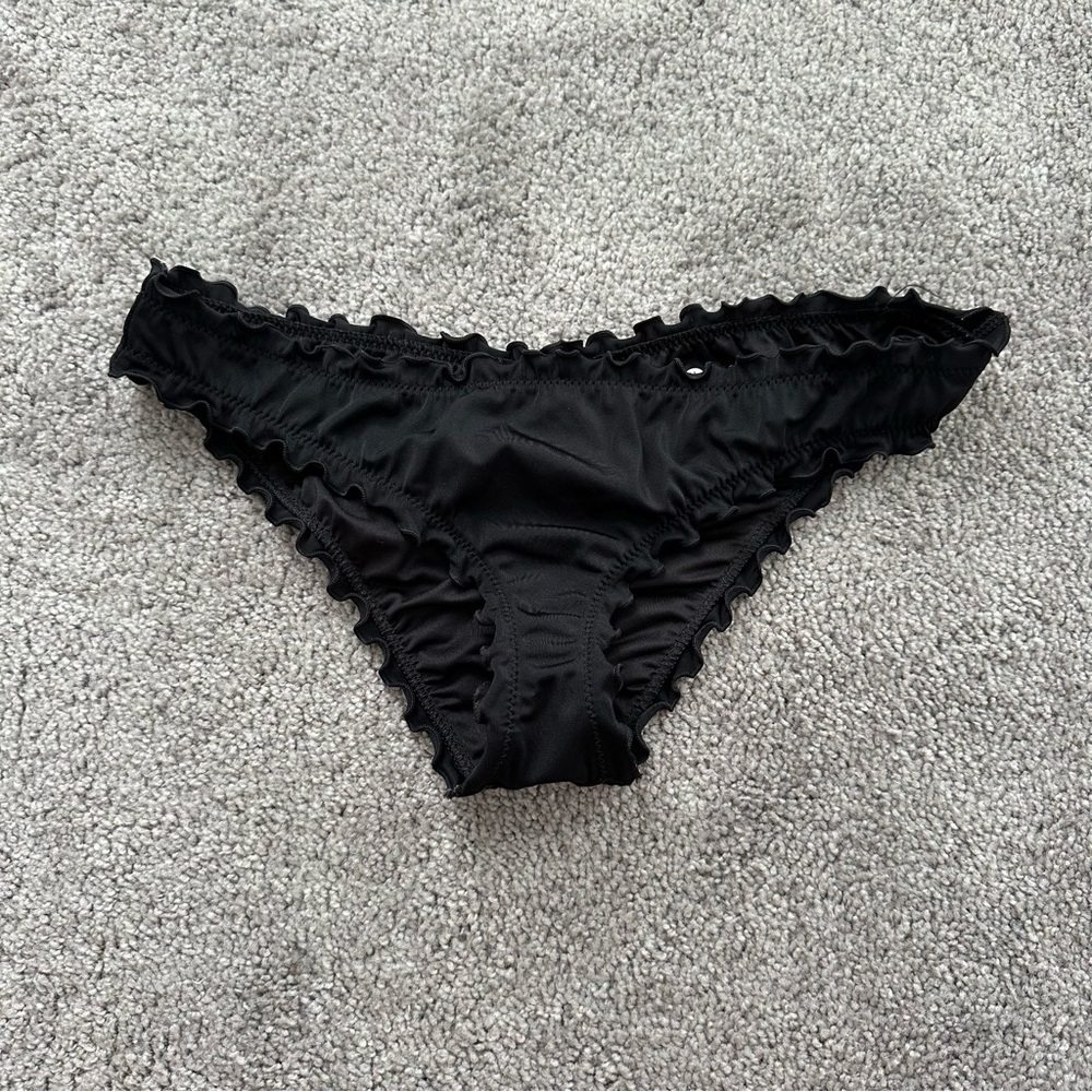 Black Ruffle Bikini Bottoms